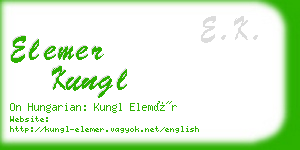 elemer kungl business card